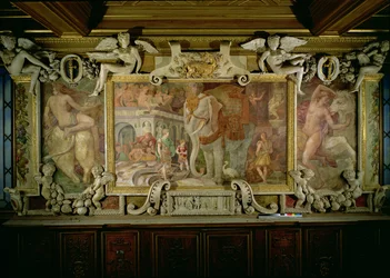 Der Triumphale Elefant, ein allegorisches Tribut an Franz I. (Detail)